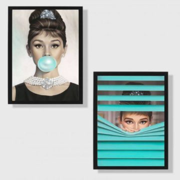 Kit 2 Quadros Audrey Tifanny