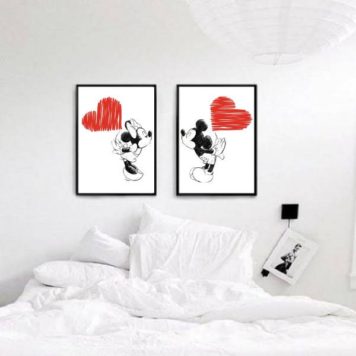 Kit 2 Quadros Casal Mickey e Minnie - Image 2