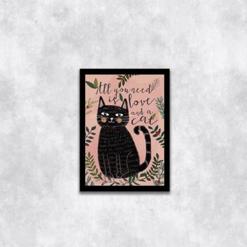 Quadro All You Need Is Love And a Cat