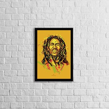 Quadro Bob Marley Amarelo