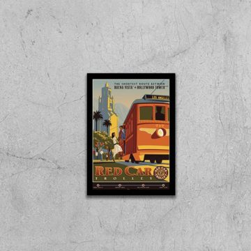Quadro Cartaz Retrô Bonde Los Angeles