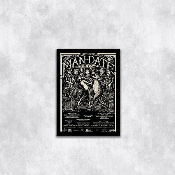 Quadro Cartaz Retrô Man Date Festival