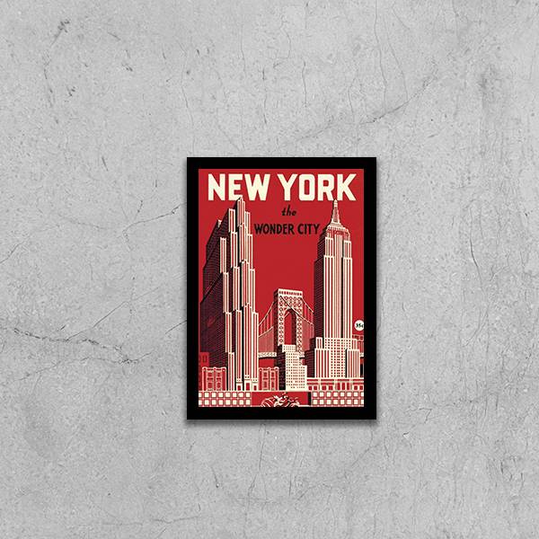 Quadro Cartaz Vintage New York