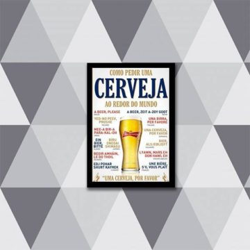 Quadro Como Pedir Uma Cerveja Pelo Mundo