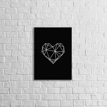Quadro Coração Geométrico