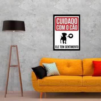 Quadro Cuidado Com o Cão. Ele Tem Sentimentos - Image 2