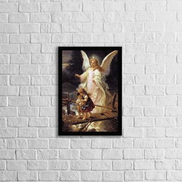 Quadro Decorativo Anjo da Guarda Vintage