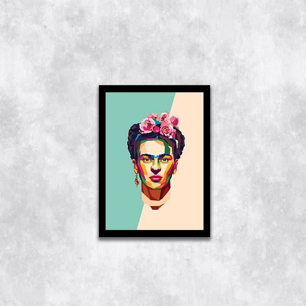 Quadro Decorativo Frida Geométrico