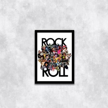 Quadro Decorativo Ícones do Rock