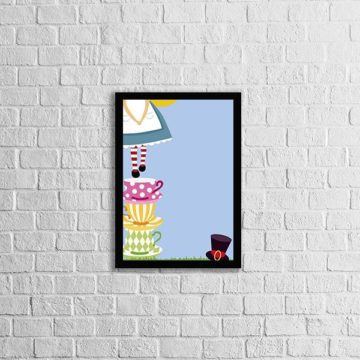 Quadro Figurativo Alice com Chícaras
