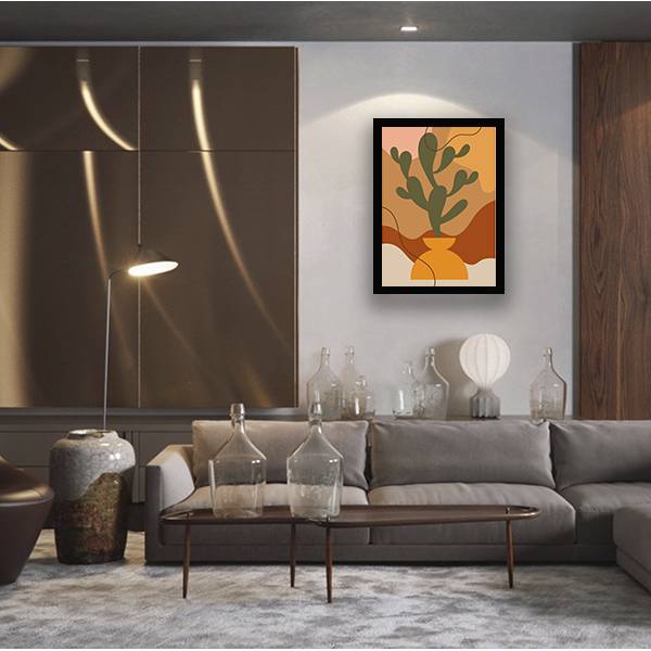 Quadro Vaso de Planta Abstrato