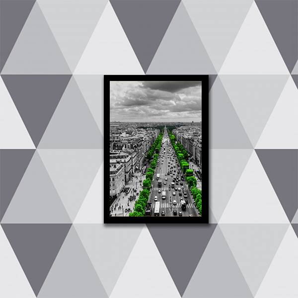 Quadro Fotografia Árvores Verdes Cidade