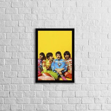 Quadro Fotografia Beatles Amarelo