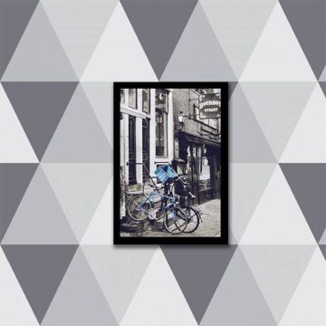 Quadro Fotografia Bicicleta Azul
