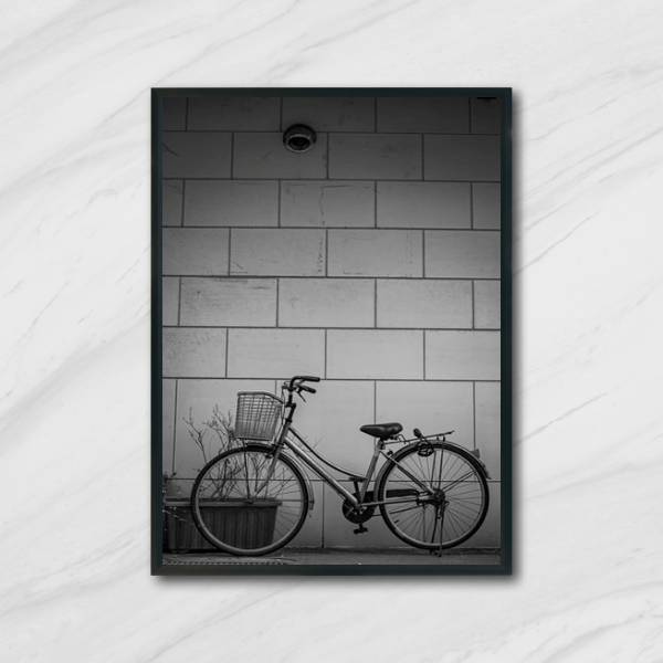 Quadro Fotografia Bicicleta Muro