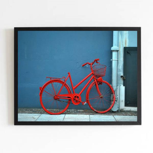 Quadro Fotografia Bicicleta Vermelha
