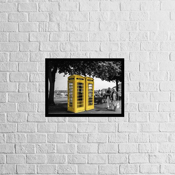Quadro Fotografia Cabine Amarela
