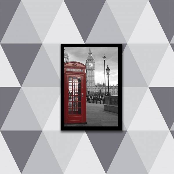 Quadro Cabine Telefônica Londres Vermelha