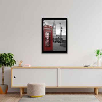 Quadro Cabine Telefônica Londres Vermelha - Imagem 2