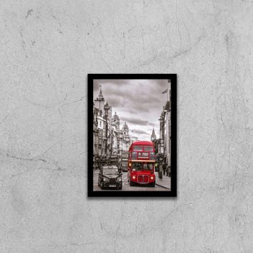 Quadro Fotografia Ônibus Londres Vermelho