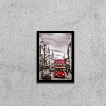 Quadro Fotografia Ônibus Londres Vermelho