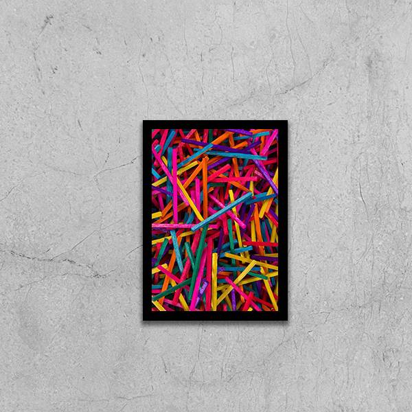 Quadro Fotografia Palitos Coloridos
