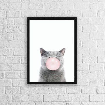 Quadro Gatinho Chiclete