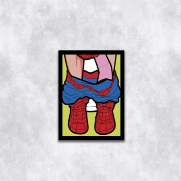Quadro Homem Aranha no Banheiro