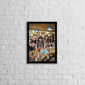 Quadro Ícones do Rock no Bar