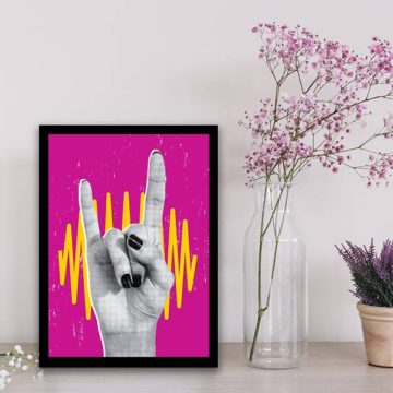 Quadro Mão Rock