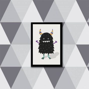 Quadro Monstrinho Preto