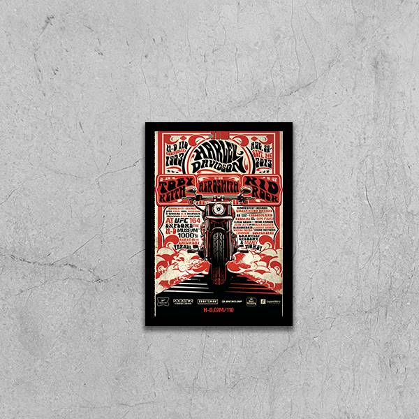 Quadro Propaganda Harley Davidson