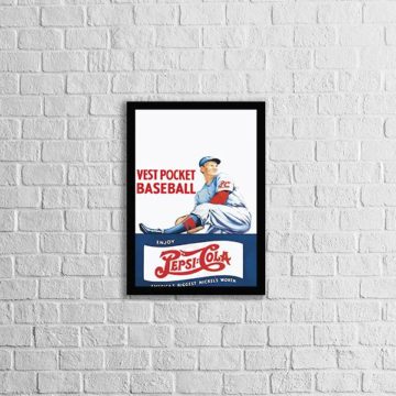 Quadro Propaganda Antiga Pepsi Baseball