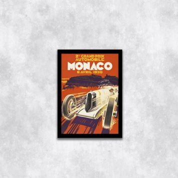 Quadro Carro de Corrida em Mônaco