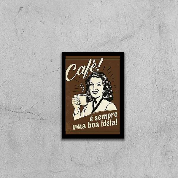 Quadro Retrô Café