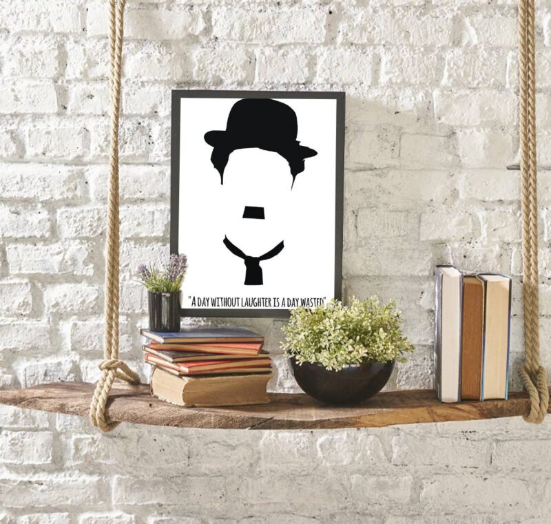 Quadro Silhueta Charlie Chaplin - Image 2