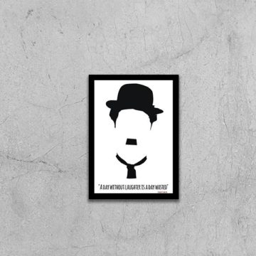 Quadro Silhueta Charlie Chaplin