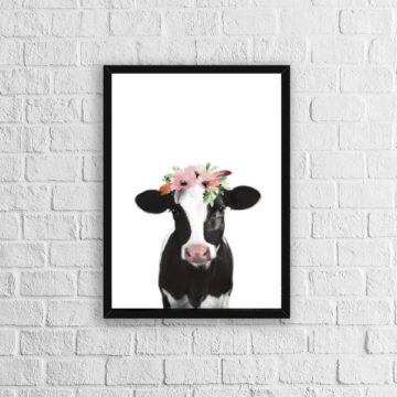 Quadro Vaca Flores