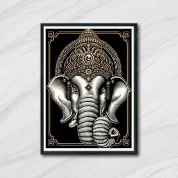 Quadro Elefante Ganesha