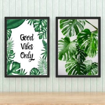 Kit 2 Quadros Good Vibes Only