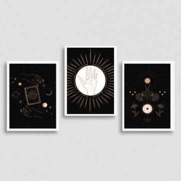 Kit 3 Quadros Místicos
