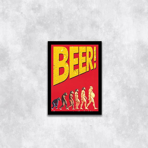 Quadro Beer - Evolução da Humanidade