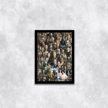 Quadro Colagem Personagens Star Wars