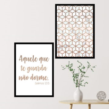 Kit 2 Quadros O Que Te Guarda Não Dorme