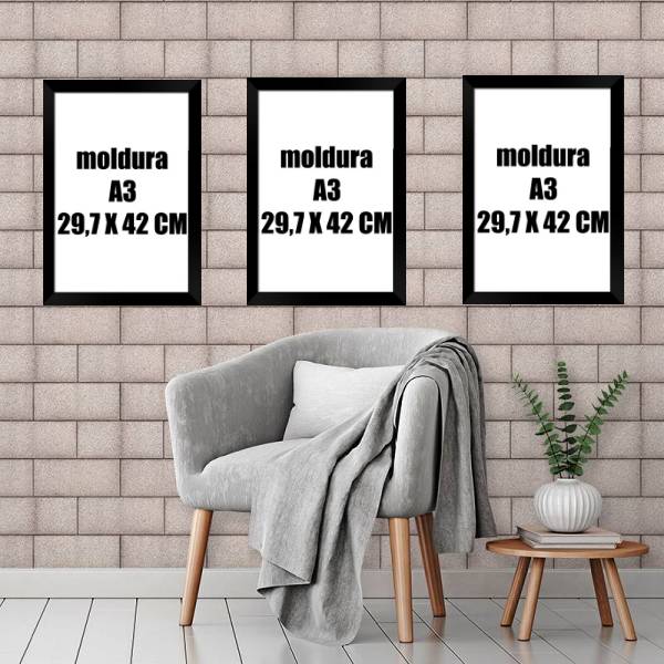 Kit Com 3 Molduras A3