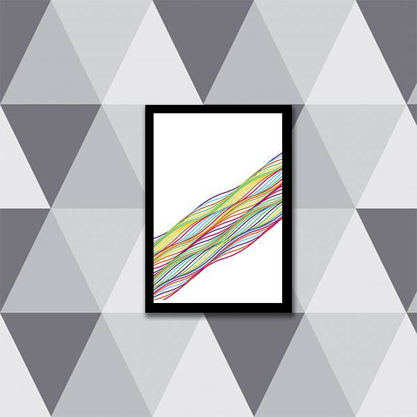 Quadro Abstrato Linhas Formatos I