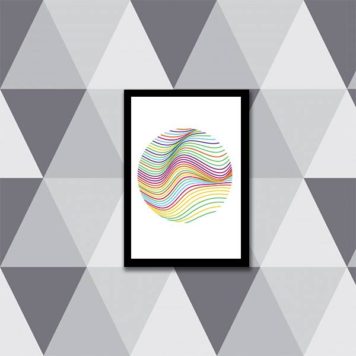Quadro Abstrato Linhas Formatos II