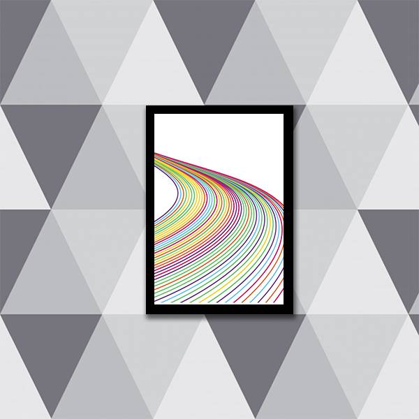 Quadro Abstrato Linhas Formatos III