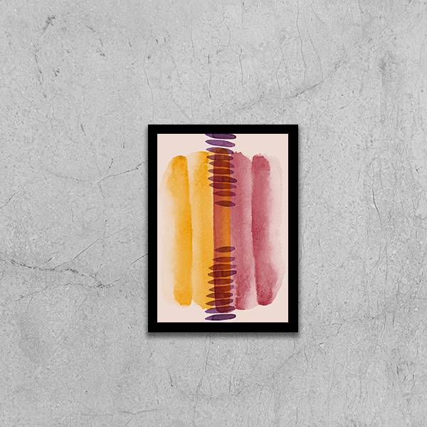 Quadro Abstrato Tons Marsala III