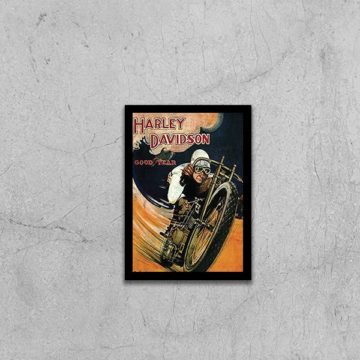 Quadro Cartaz Vintage Harley Davidson
